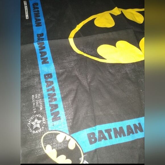 Vintage DC Comics Inc. Batman Graphic Print Bandana Handkerchief USA 1989 - Picture 7 of 8